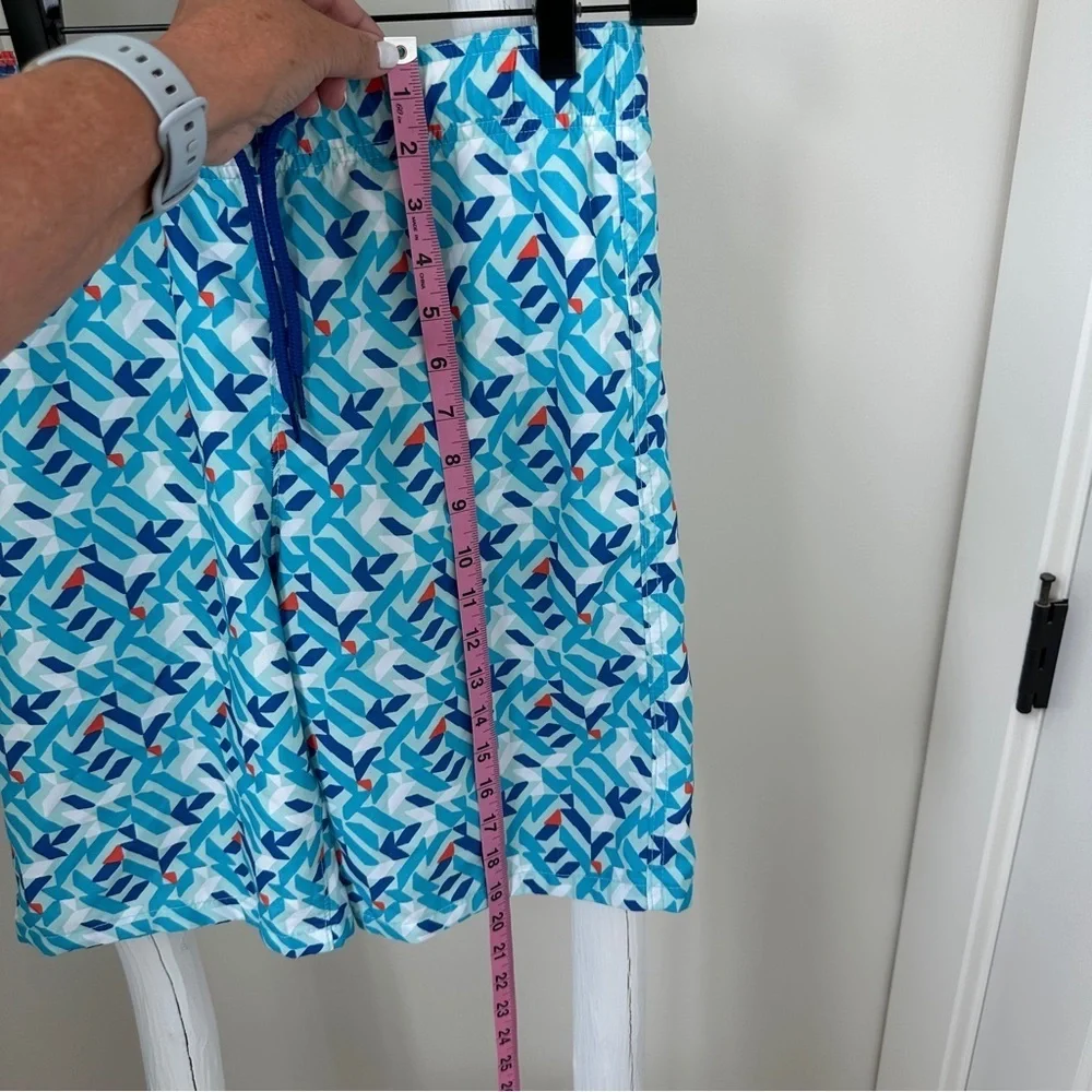Abercrombie Kids Blue and White Board Shorts Quick-Dry Swim Size Large 14